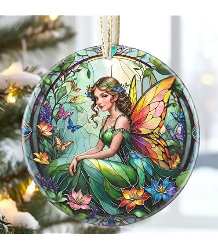 Angel Fairy Sisters Acryl-Fensterdekoration – Buntglas-Sonnenfänger In Großer Größe 20 Cm, Weihnachts- & Feiertagsdeko