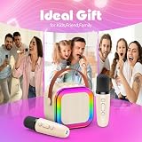 Dislocati Kids Microphone Karaoke Speaker with 2 Mic Bluetooth 5.3 Lights view 6