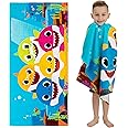 Franco Kids Super Soft Cotton Bath/Pool/Beach Towel, 58 in x 28 in, Baby Shark