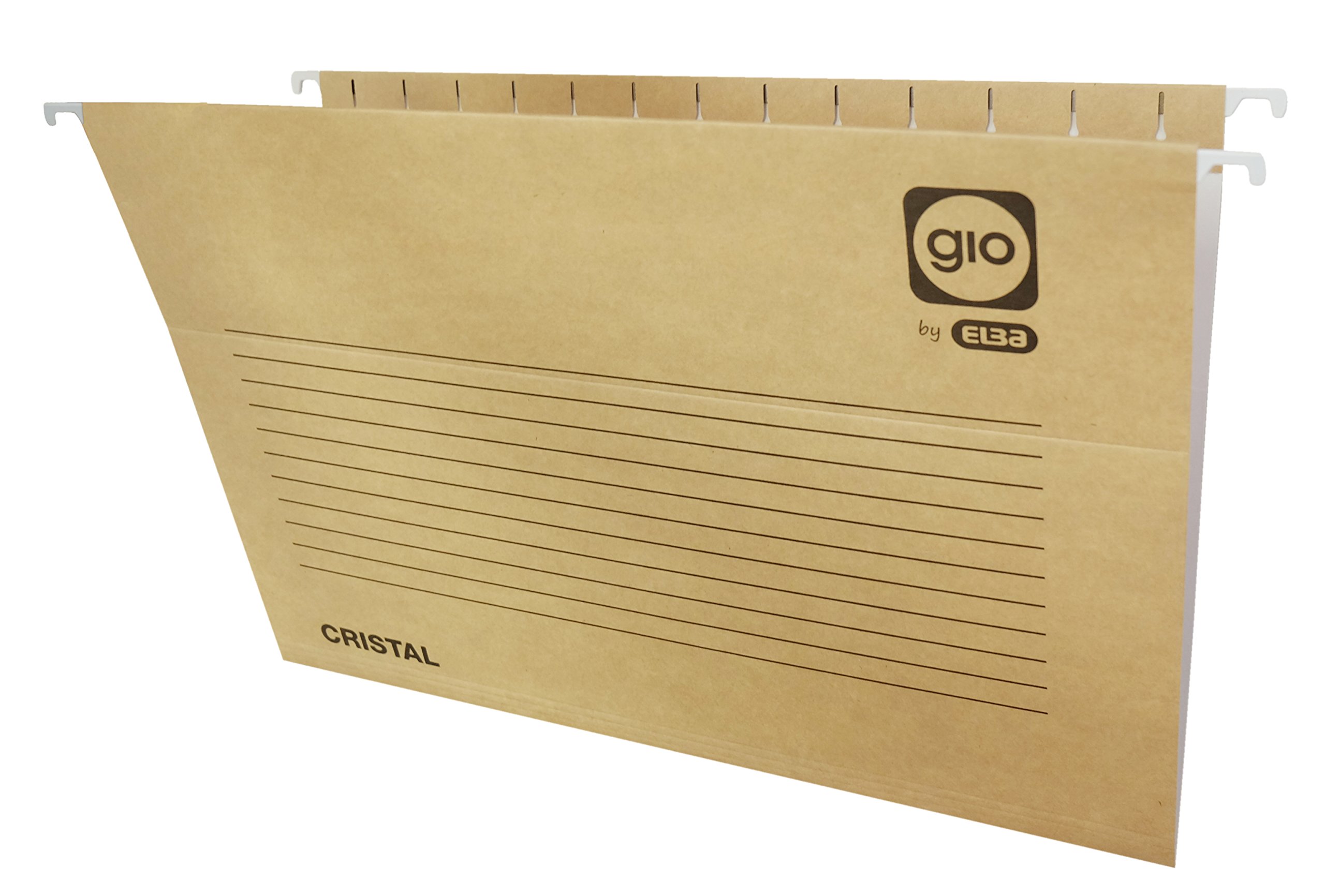 YBARRA 400021947 Box Hanging File Kraft Two-Tone Top Window A4 V-Spine