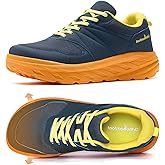 OrthoComfoot Men's Orthopedic Diabetic Wide Walking Shoes: Comfortable Arch Support Plantar Fasciitis Sports Running Sneakers, Casual Swollen Bunion Work Tennis Shoes for Foot and Heel Pain Relief