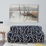 Teynewer 1 Seater Sofa Cover Bird Pattern Elastic Stretch Slipcover view 2