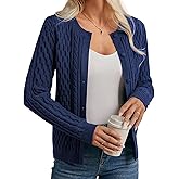 GRACE KARIN Womens Cable Knit Cardigan Sweaters, Button Down Cardigans 2026 Spring, Casual Long Sleeve Tops