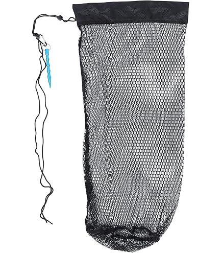 LIOOBO Fishing Bag Fish Collection Bag Nylon ing Net Basket Mesh Fin Snorkel Net Cage Keep with Storage for Gear 1Pc Black : Sports & Outdoors