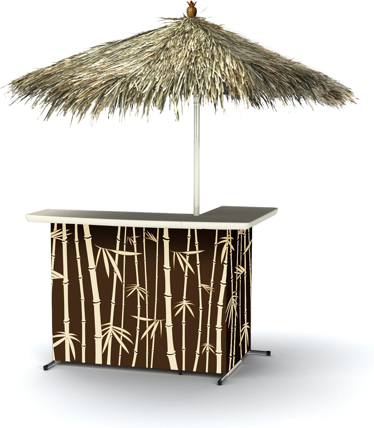 Amazon Com Best Of Times Patio Bar And Tailgating Center With Umbrella Tiki Patio Umbrellas Garden Outdoor
