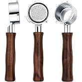 Normcore 51mm 3-Ear Bottomless Portafilter for De'Longhi Dedica EC680/EC685/EC885, Naked Espresso Portafilter with 18g Basket &amp; Walnut Handle, Not for 2-Ear Models