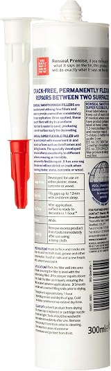 Ronseal 36560 Smooth Finish Super Flexible Filler Cartridge 300 ml view 2