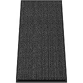 Kuyal Front Door Mat, 2'x4' Indoor Outdoor Entrance Mat, Commercial Floor Mats Inside Outside Entrance, Heavy Duty Durable Welcome, Rubber Backing Non Slip Outdoor Mats for Entryway,Black