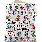 LEVLO Funny Dragon Cosmetic Make up Bag Animal Lover Gifts Just A Girl Who Loves Dragons Makeup Zipper Pouch Bag Dragons Lover Gift (Loves Dragons Bag) (Dragons New T-BL)