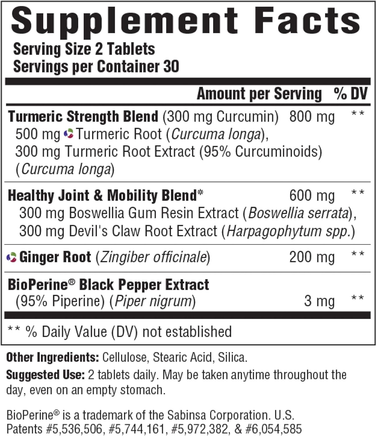 MegaFood, Turmeric Strength for Joint, Maintains Joint Health and Mobility, Vitamin and Herbal Dietary Supplement, Gluten Free, Vegan, 60 Tablets (30 Servings): Health & Personal Care