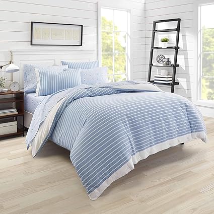 Amazon Com Poppy Fritz Lexington Stripe Duvet Cover Set