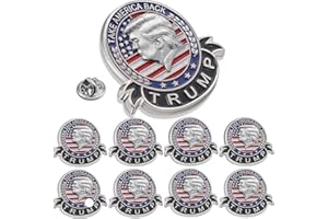 MIDLE 10/20/50/100Pcs GOP Donald Trump Enamel Pins Bluk -Show Your Support for Trump's 2024 Presidential Election