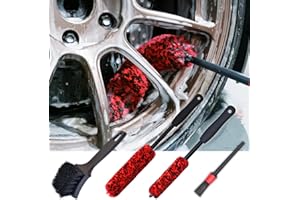 OeSee Refined Long Handle Car Wheel Brush Arsenal, Soft Wheel and Rim Brush,Tire Brush, Bendable & Durable Car Wheel Rim Clea