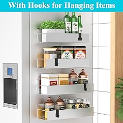 HuggieGems 4 Pack Magnetic Spice Storage Rack