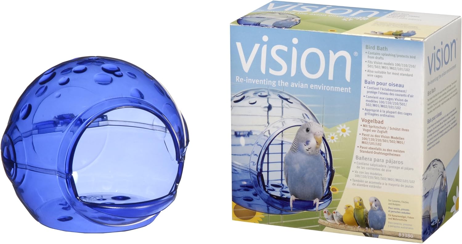 Vision Bird Bath, Parakeet Bird Cage Accessory, 83380A1 : Bird Baths For Cages : Pet Supplies