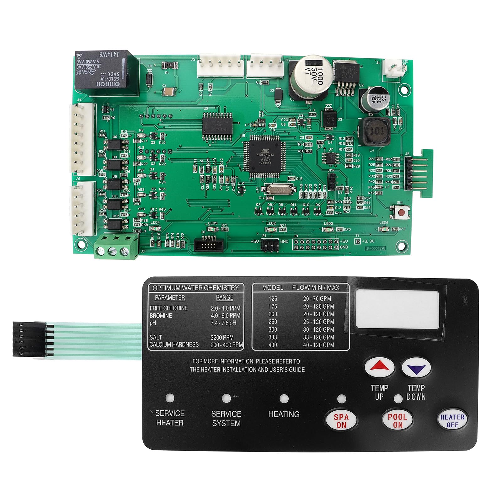 Photo 1 of FEXON 42002-0007S Upgraded Control Board Kit - with 472610Z Switch Membrane Pad Replacement for Pentair Mastertemp Sta-Rite Max-E-Therm Natural Gas Pentair NA and LP Series Pool/Spa Heater