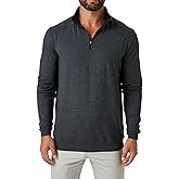 ZIRE Men's Golf Peformance Quarter Zip - Ultra Soft Fabric with Moisture Wicking Four Way Stretch Technology