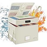 DocSafe File Box with Lock,Multi-Layer Fireproof