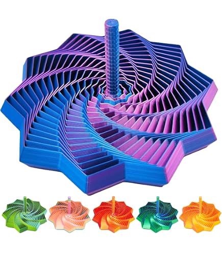 Étoile sensorielle étendue imprimée 3D, étoile de décompression en spirale avec poignée, jouet hexagonal en nid d'abeille pour bureau, cadeau anti-stress pour enfants et adultes (or rose