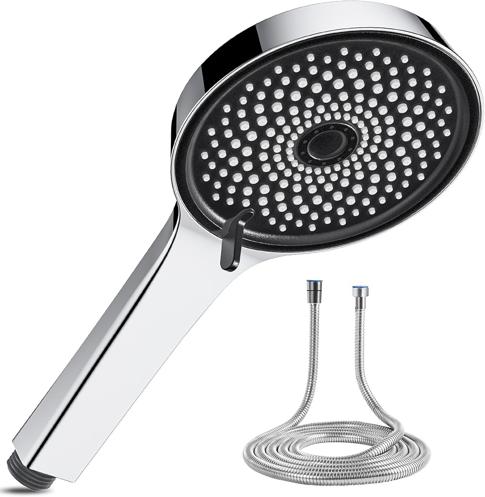 Magichome Shower Head and Hose 1.5m 120mm Panel 5 Spray Modes High Pressure
