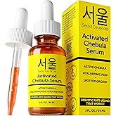 SeoulCeuticals Chebula Active Serum for Face - Korean Skin Care Anti Aging Natural K Beauty Skincare With Hyaluronic Acid + Spotted Orchid for Healthy, Youthful Glowing Skin 1oz