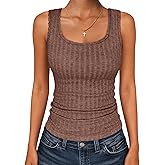 ANRABESS Womens Sleeveless Scoop Neck Tank Tops Summer Basic Top Casual Soft Slim Fit Racerback Shirts 2026 Trendy Outfits