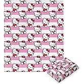 Northwest Hello Kitty Silk Touch Throw Blanket, Soft, 50 x 70 Inches, Bow and Stripes Design