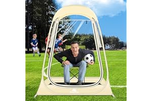 HUSKFIRM Sports Tent Pop Up Clear Bubble Tent All Weather Sport Shelter for Outdoor Sports Events Fishing, Quick Setup & Waterproof & Windproof, Detachable Top Cover for Rain