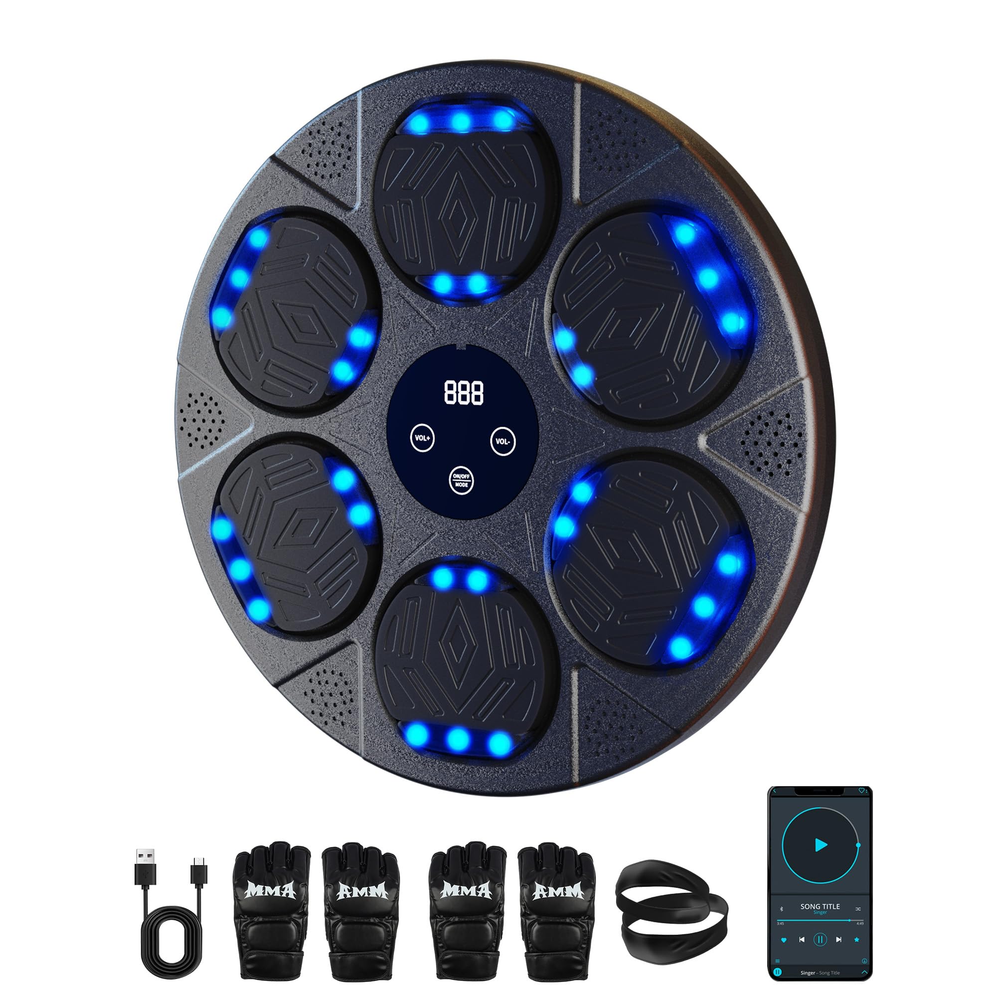 Photo 1 of 2025 Bluetooth Music Boxing Machine 3.0 for Adults-Kids, Interactive Wall Mounted Workout Punch Game, Light & Sound Training, Home Fitness & Stress Relief