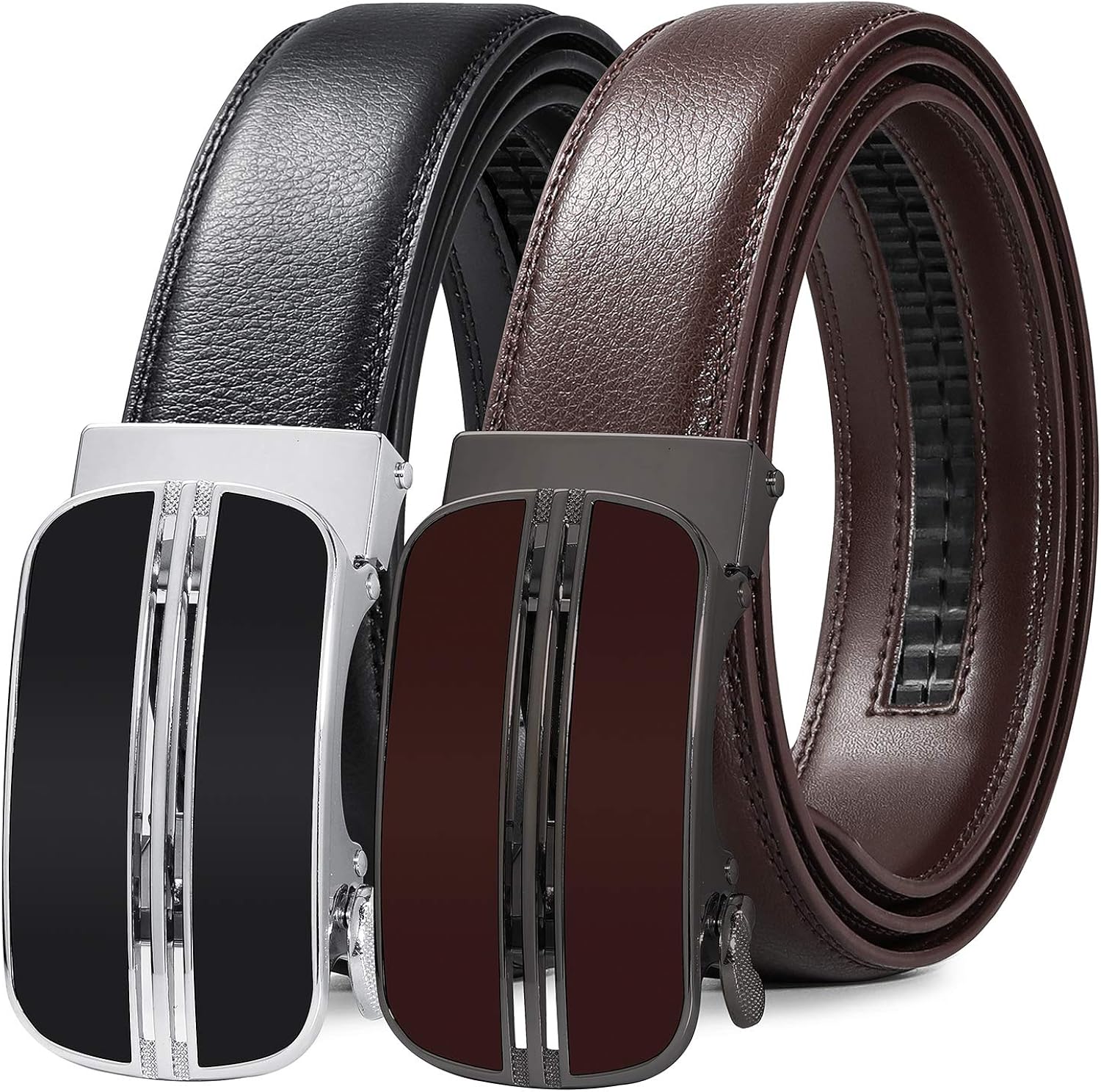 ITIEZY Men's belt ratchet automatic belt for men, leather belt, 2