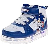 Josmo Sonic The Hedgehog High Top Sneakers for Boys - Sonic Sneaker Ankle Hightops Lightweight Breathable Casual Shoes (Sizes: 11-13 Little Kids / 1-3 Big Kids)