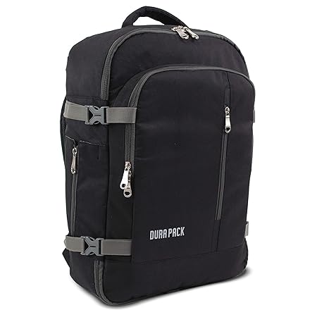 DURAPACK Traveler 40 Ltrs Black/Grey Casual Backpack (TBBLGR)