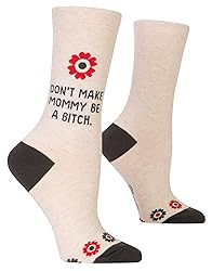 Blue Q Women's Funny Novelty Crazy Crew Socks with