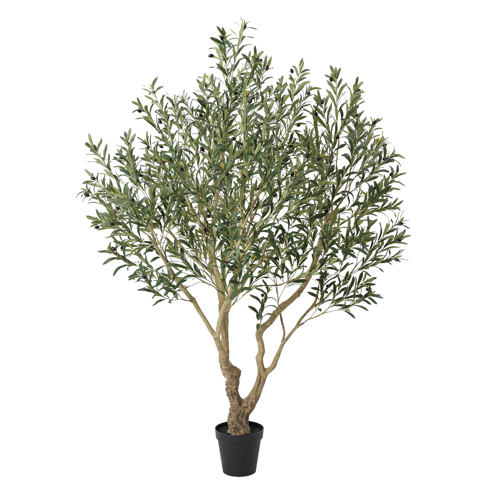 Photo 1 of Verinatural Olive Tree Artificial Indoor 7ft - UV Resistant Large Fake Plants - Realistic Faux Olive Tree in Pot - Tall Artificial Plants Outdoor for Home, Patio, Living Room, Office Decor,VN138