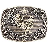 Flipslo Western Belt Buckle for Men, Vintage Poker Cowboy Belt Buckles Texas Rodeo Accessory for Women