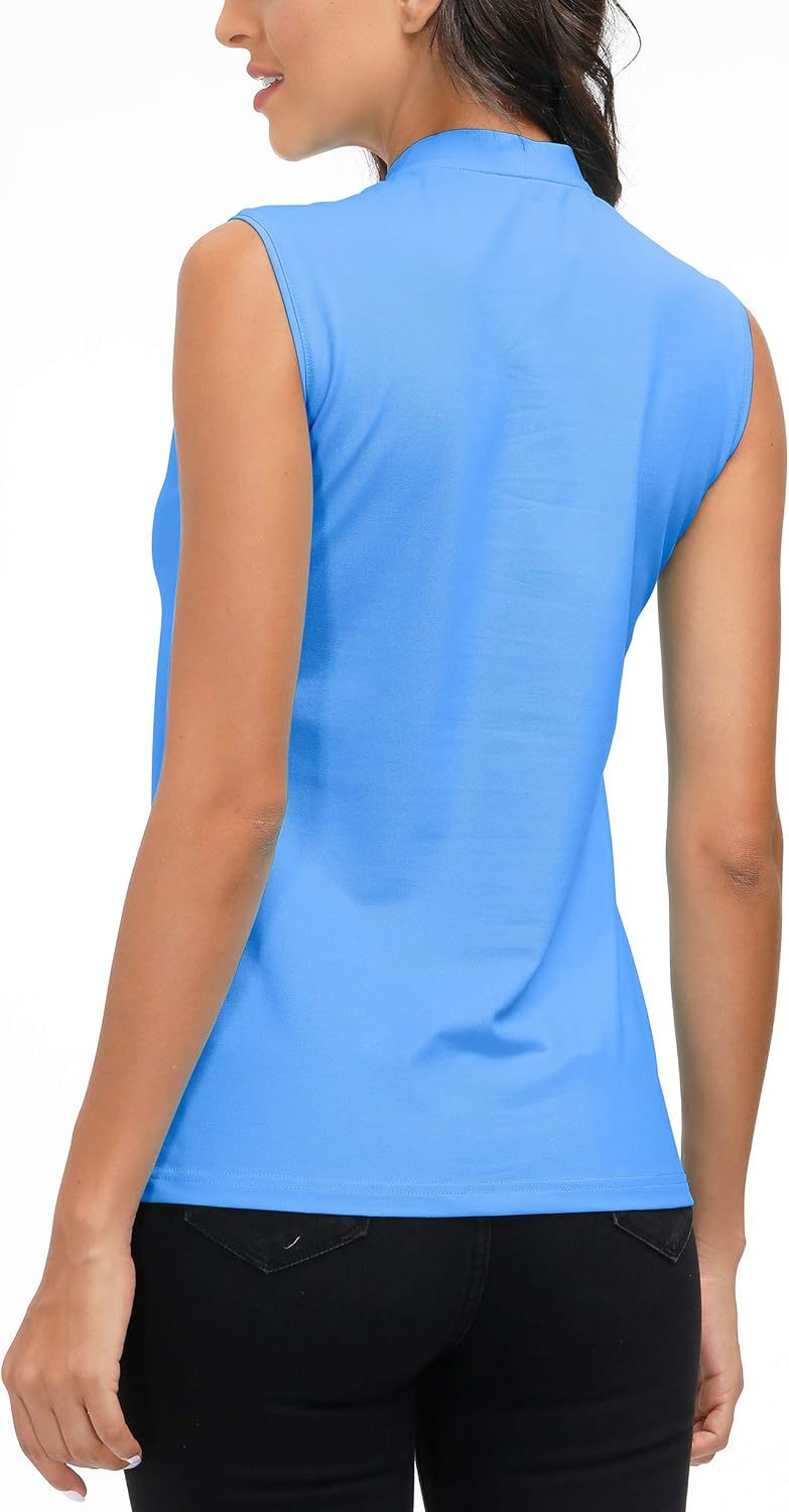 MoFiz Women's Tennis Shirt Sleeveless Golf Polo Shirt Sport Active T-Shirt Athletic Tee: Clothing