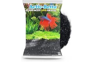 Activ Betta Black Aquarium Gravel - 1 lb - Natural Freshwater Substrate with Live Beneficial Elements - Instant Cycling, Easy Maintenance