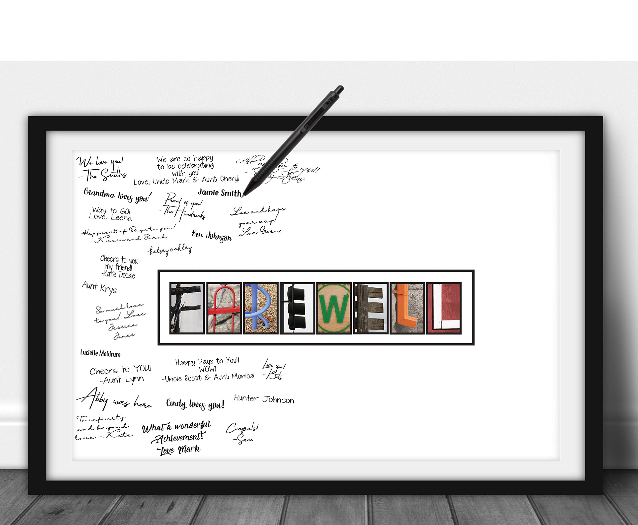 Katie Doodle Farewell Party Decorations - Creative Goodbye Card or Guest Book Alternative - Great Moving Going Away Party Supplies Gift for Coworker Men Women Adults - 11x17 Wall Art Poster [Unframed]