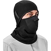 Ergodyne Mens Face Mask - 2-pc Fleece Neoprene Balaclava, Black