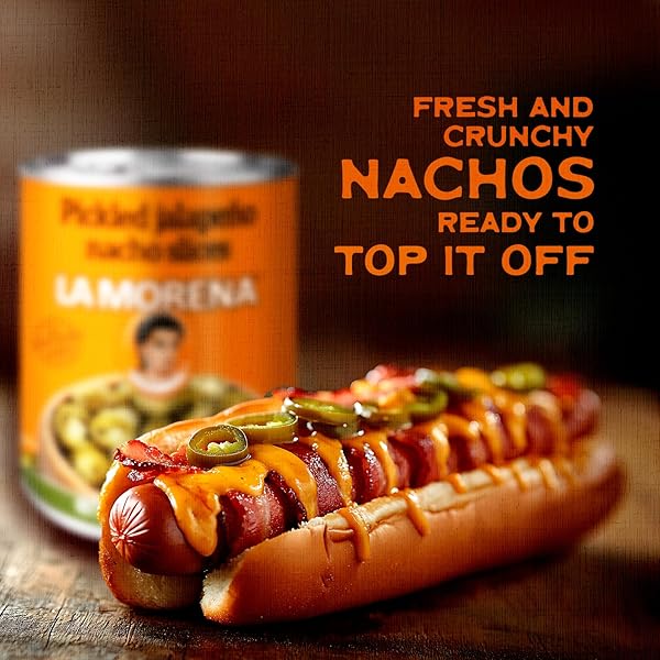 LA MORENA NACHO SLICES PICKLED JALAPENO PEPPERS 28 OZ (SINGLE)
