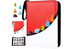 LIVE SAFT SUPER Card Collection Binder 4 Pocket, Trading Card Album Holder Fits 400 Cards with Sticker, Card Folder for TCG