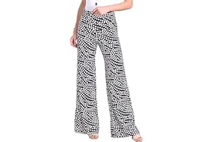 Popana Palazzo Pants for Women Casual Summer Wide Leg Beach Pants Plus Size Made in USA