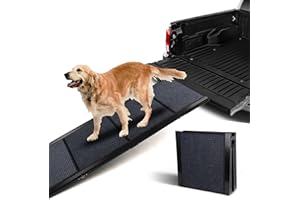 LYNNDIA Dog Ramp for Car, 71" Long & 20" Extra Wide Folding Pet Ramp for Large Dogs with Non-Slip Rug Surface, Portable Dog Car Ramp Up to 250LBS, Outdoor Dog Ramp for SUV Car & Truck