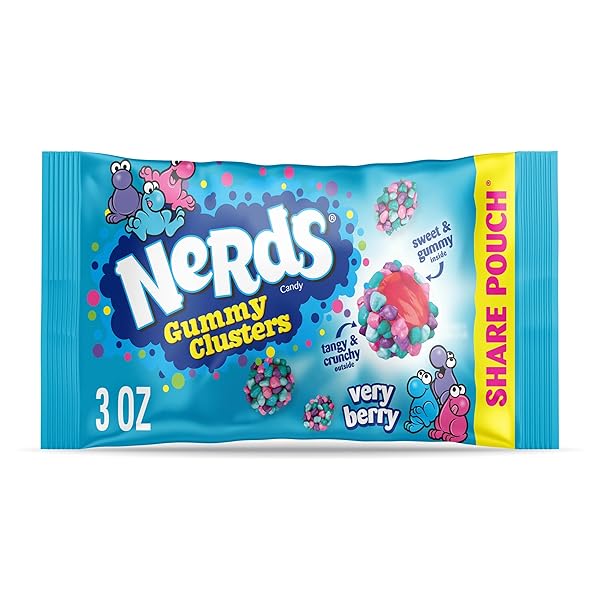 NERDS GUMMY CLUSTERS CANDY, VERY BERRY, CRUNCHY AND...
