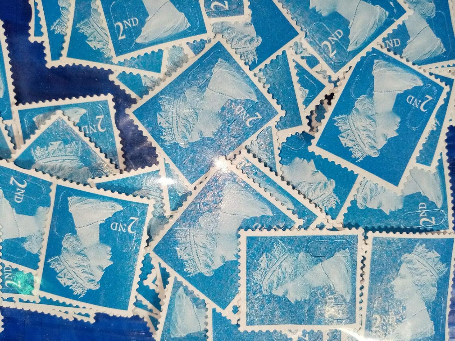50 x 2nd Class Security Stamps Unfranked Off Paper No Gum Excellent