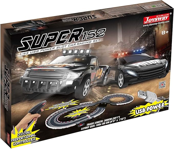 joysway superior 552 usb power slot car racing set