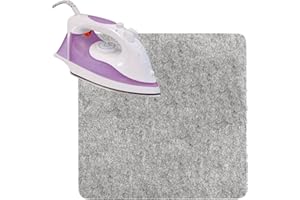SANSEENIA Wool Pressing Mat for Quilting, Wool Ironing Mat for Ironing Pads on Table Top or Iron Board, Heat Resistant Felted Ironing Mat Pad Blanket for Quilting Supplies, Sewing Notions (13.5" X 13.5")