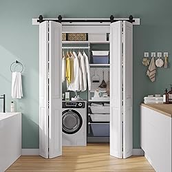 SMARTSTANDARD 72" Bifold Sliding Barn Door Hardware