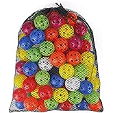 kahuayi 100 Pack Practice Golf Balls Airflow Hollow Plastic Golf Balls Practice Trainingor Driving Range, Swing Practice, Home Pool Balls