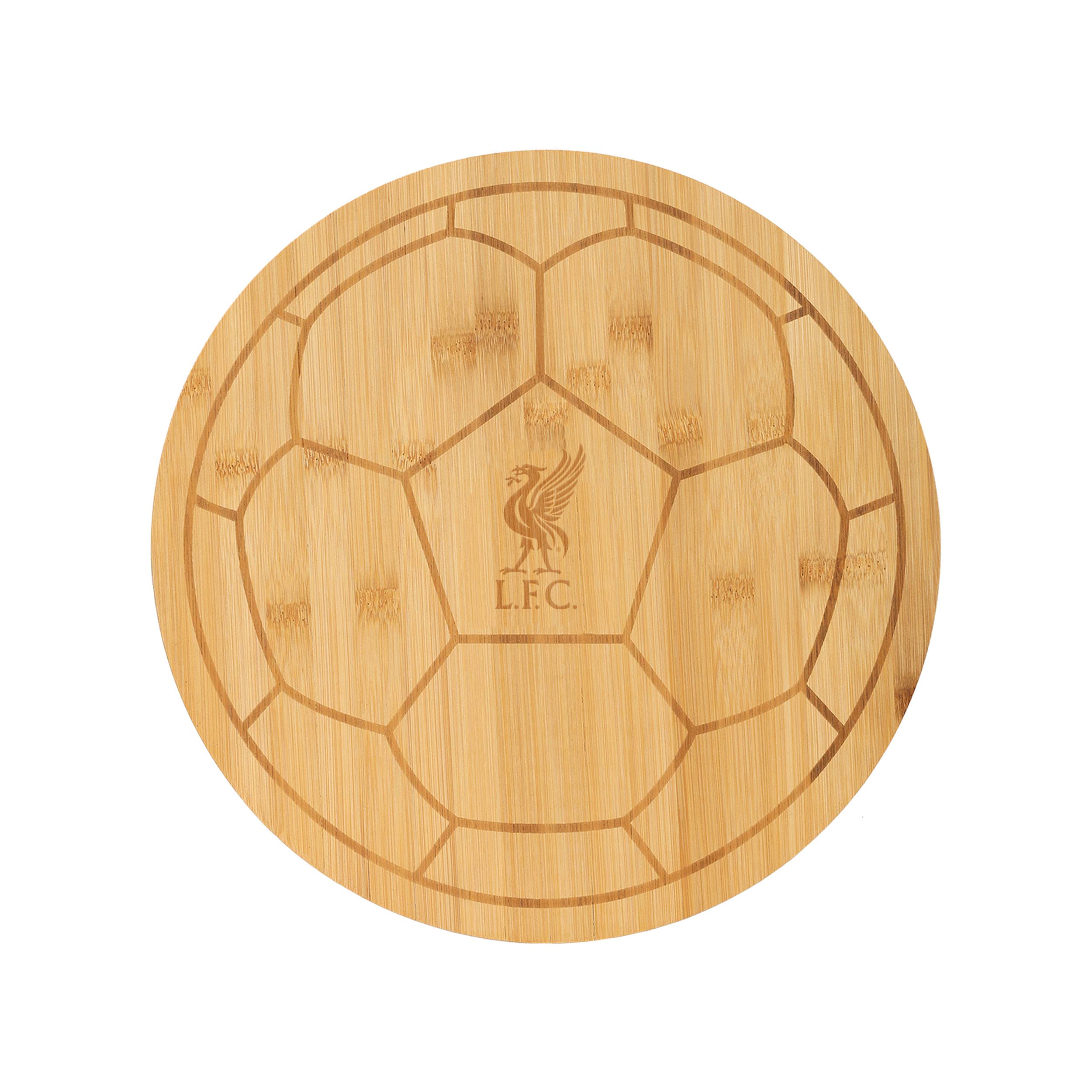 FOCO Official Liverpool FC Football Cheese Charcuterie Bamboo Platter Serving Board